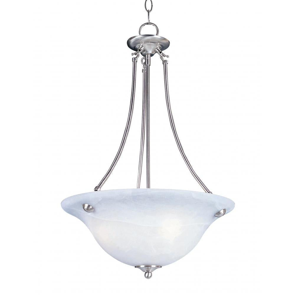 Maxim Lighting 2682MRSN Malaga 16 Inch Invert Bowl Pendant – Satin Nickel