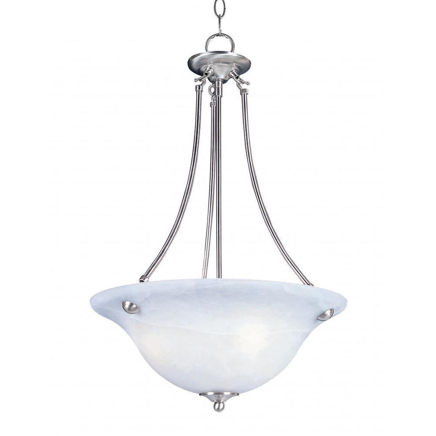 Maxim Lighting 2682MRSN Malaga 16 Inch Invert Bowl Pendant – Satin Nickel