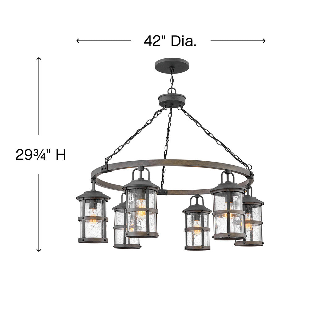 Hinkley Lighting LAKEHOUSE 2689DZ-LL Chandelier Nautical - Aged Zinc