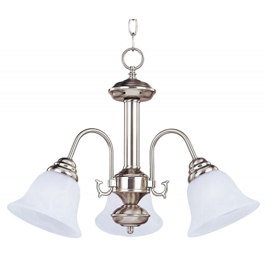 Maxim Lighting 2697MRSN Malaga 20 Inch Mini Chandelier – Satin Nickel