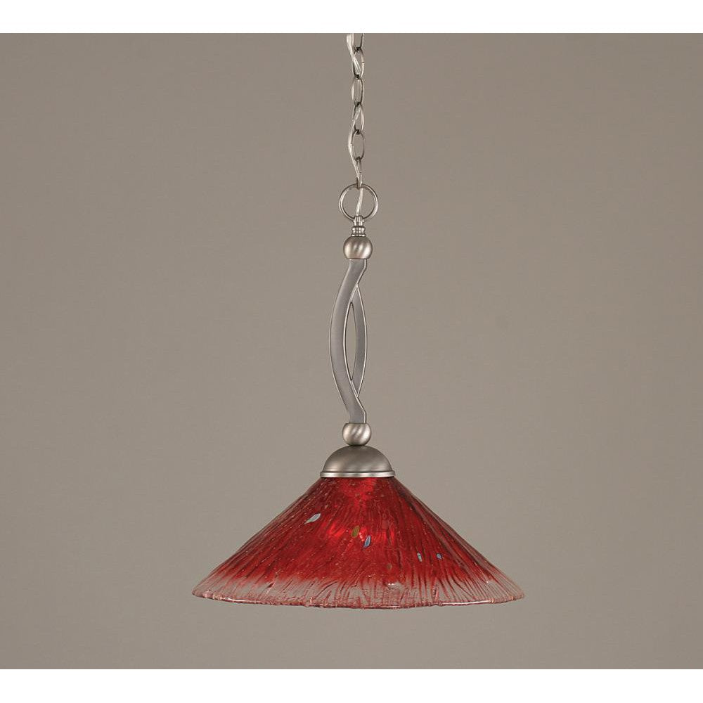 Toltec Company BOW 271-BN-716 Pendant Art Glass - Nickel