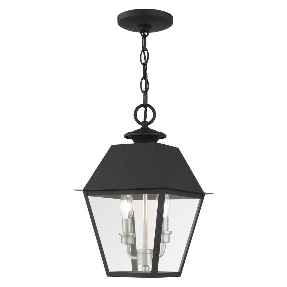 Livex Lighting WENTWORTH 27217-04 Pendant Americana - Black With Brushed Nickel Finish Cluster