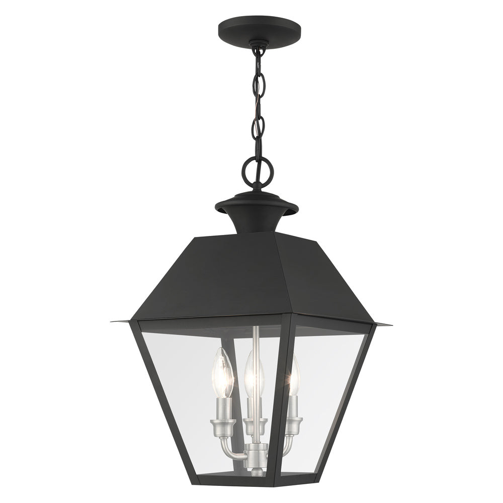 Livex Lighting WENTWORTH 27220-04 Pendant Americana - Black With Brushed Nickel Finish Cluster