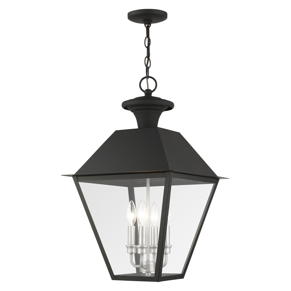 Livex Lighting WENTWORTH 27224-04 Pendant Americana - Black With Brushed Nickel Finish Cluster