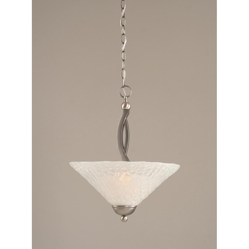 Toltec Company BOW 274-BN-411 Pendant Art Glass - Nickel