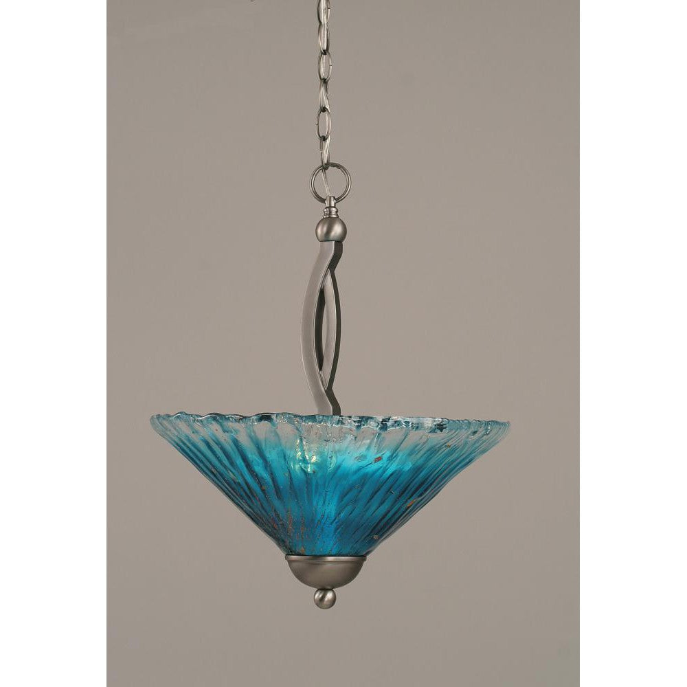 Toltec Company BOW 274-BN-715 Pendant Art Glass - Nickel