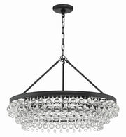 Crystorama Calypso 275-MK – 30 Inch – 6 Light – Chandelier – Matte Black – Damp Rated