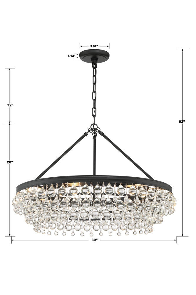 Crystorama CALYPSO 275-MK Chandelier Modern - Matte Black