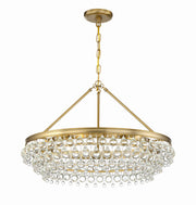 Crystorama Calypso 275-VG – 30 Inch – 6 Light – Chandelier – Vibrant Gold – Damp Rated