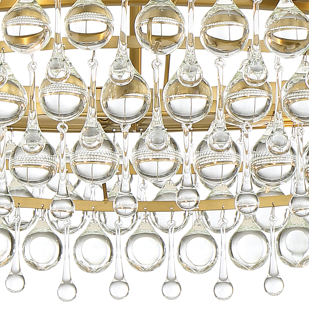 Crystorama Calypso 275-VG – 30 Inch – 6 Light – Chandelier – Vibrant Gold – Damp Rated