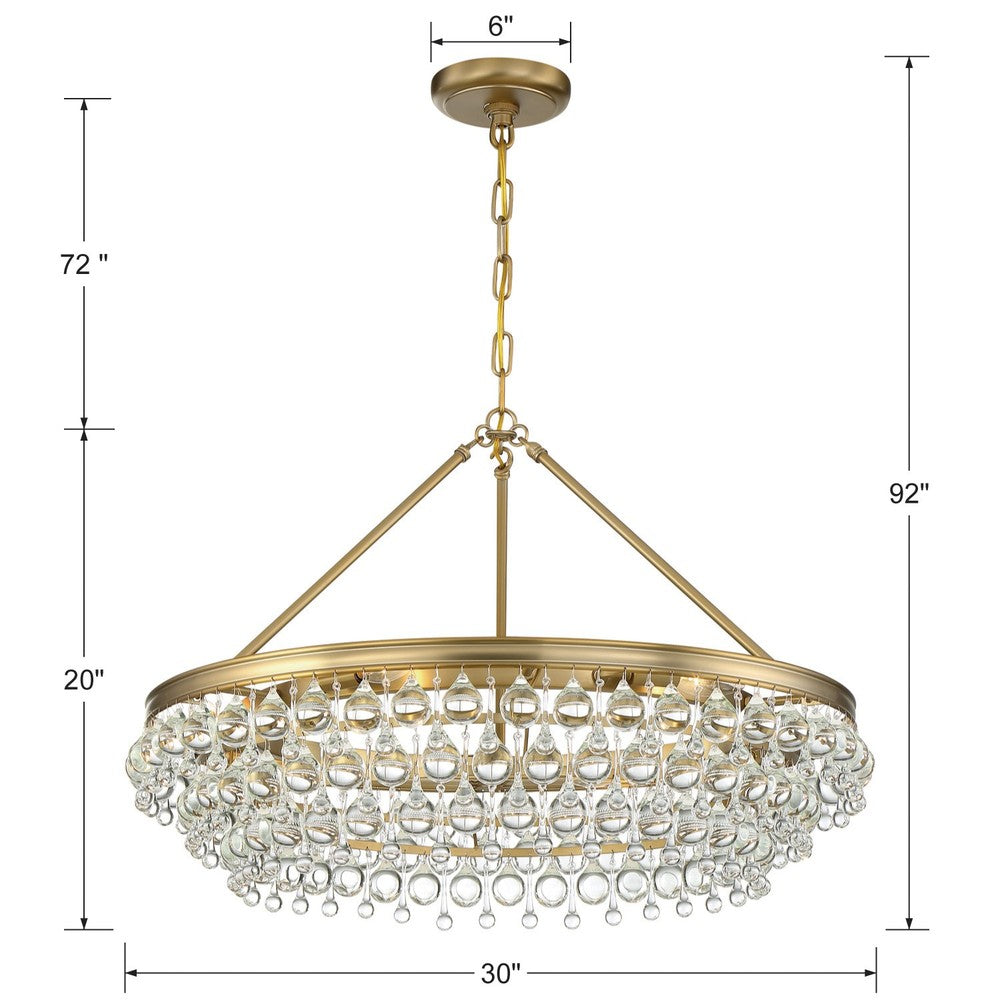 Crystorama CALYPSO 275-VG Chandelier Modern - Vibrant Gold