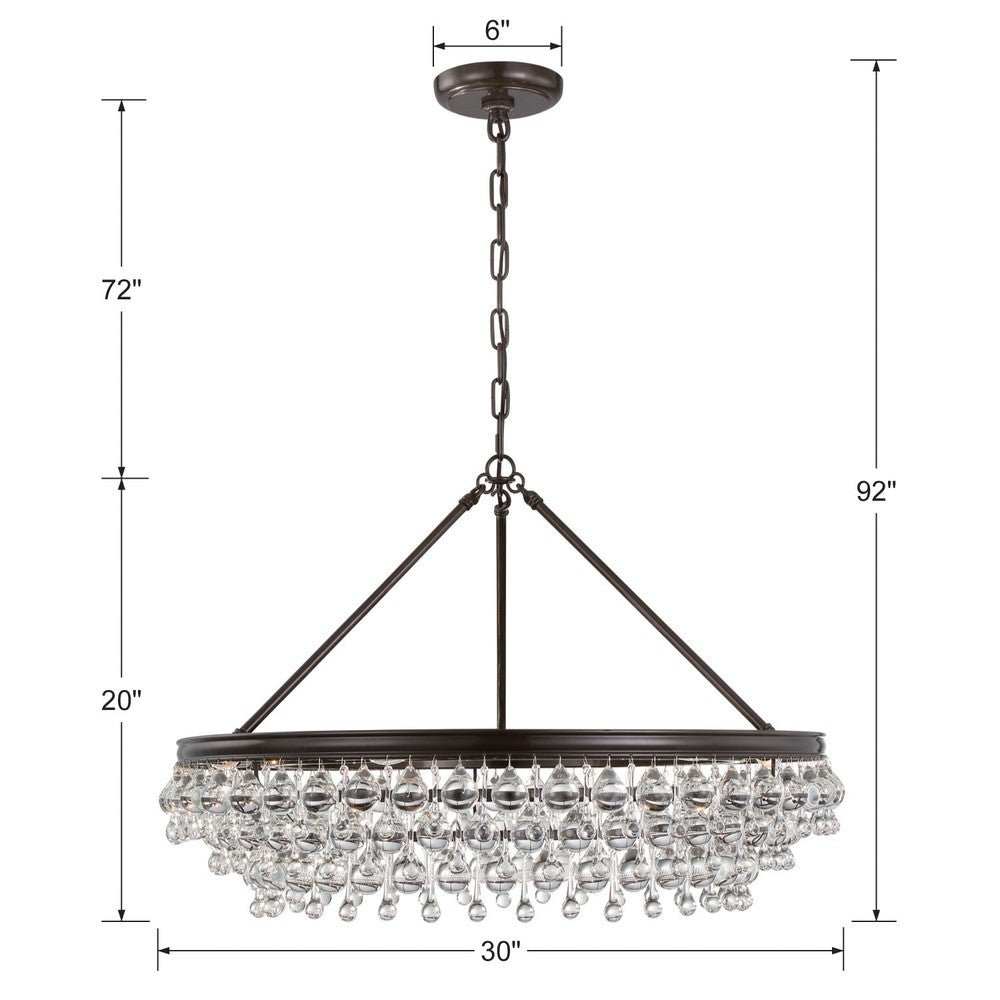 Crystorama CALYPSO 275-VZ Chandelier Modern - Vibrant Bronze