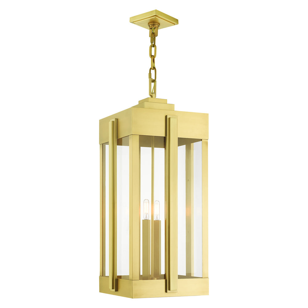 Livex Lighting LEXINGTON 27720-08 Pendant Art Deco - Natural Brass