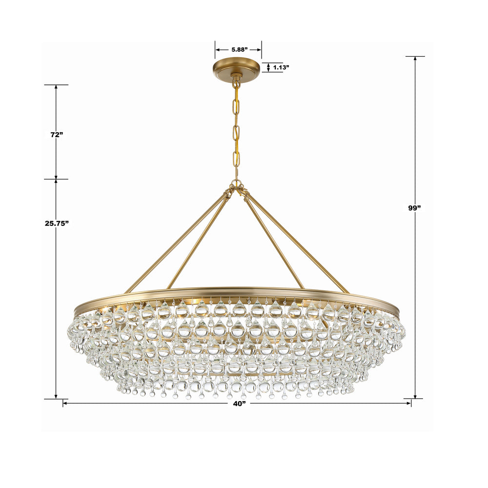 Crystorama CALYPSO 278-VG Chandelier Modern - Vibrant Gold