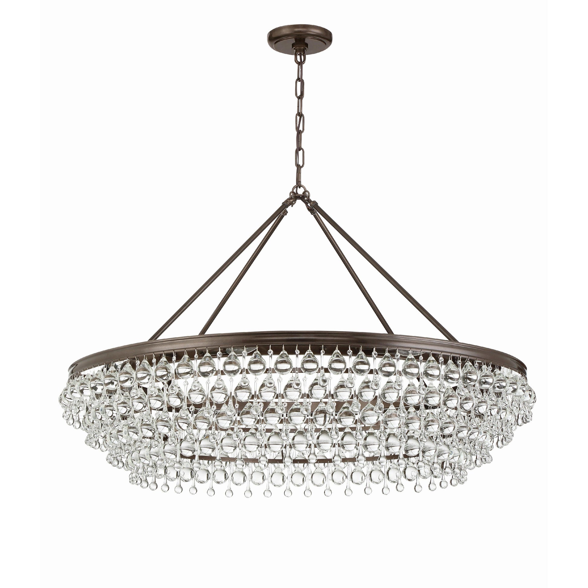 Crystorama Calypso 278-VZ – 40 Inch – 8 Light – Chandelier – Vibrant Bronze – Damp Rated