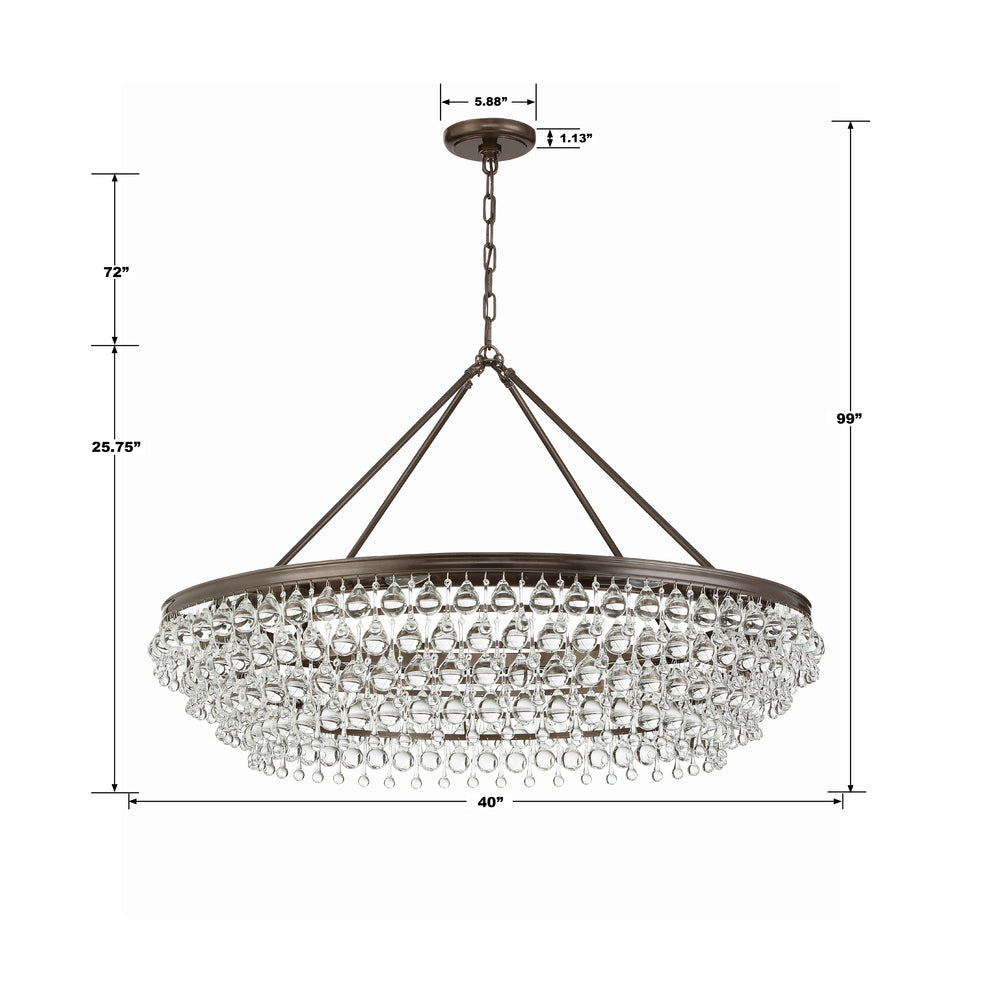 Crystorama CALYPSO 278-VZ Chandelier Modern - Vibrant Bronze