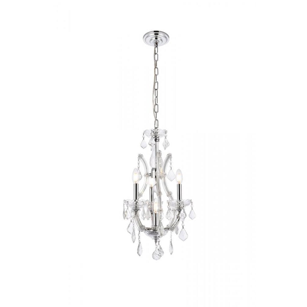 Elegant Lighting MARIA THERESA 2800D12C/RC Mini Pendant Transitional - Chrome