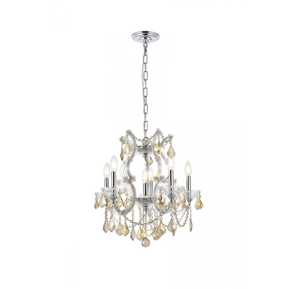 Elegant Lighting MARIA THERESA 2800D20C-GT/RC Pendant Transitional - Chrome