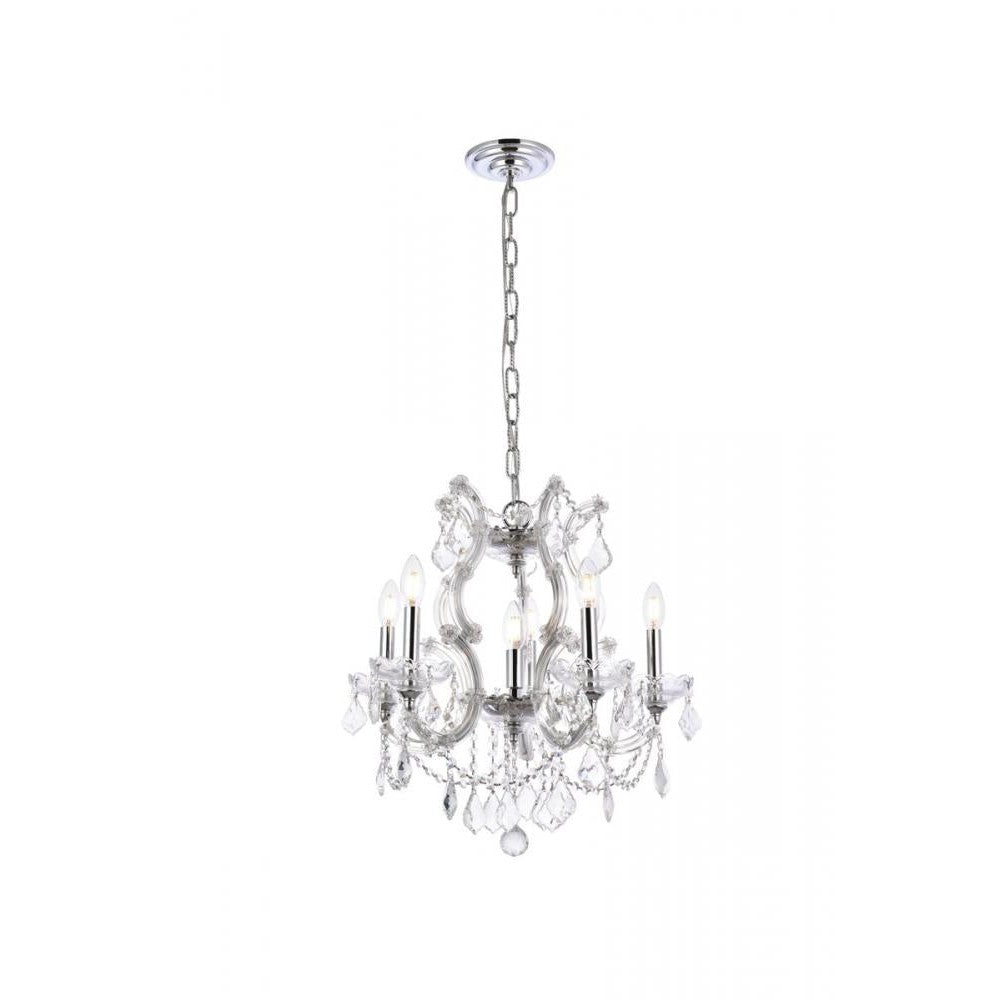 Elegant Lighting MARIA THERESA 2800D20C/RC Pendant Transitional - Chrome