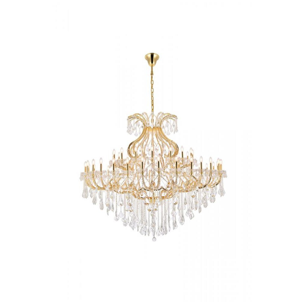 Elegant Lighting MARIA THERESA 2800G72G/RC Chandelier Transitional - Gold