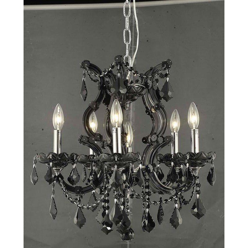 Elegant Lighting MARIA THERESA 2800D20B/SS Pendant Transitional - Black