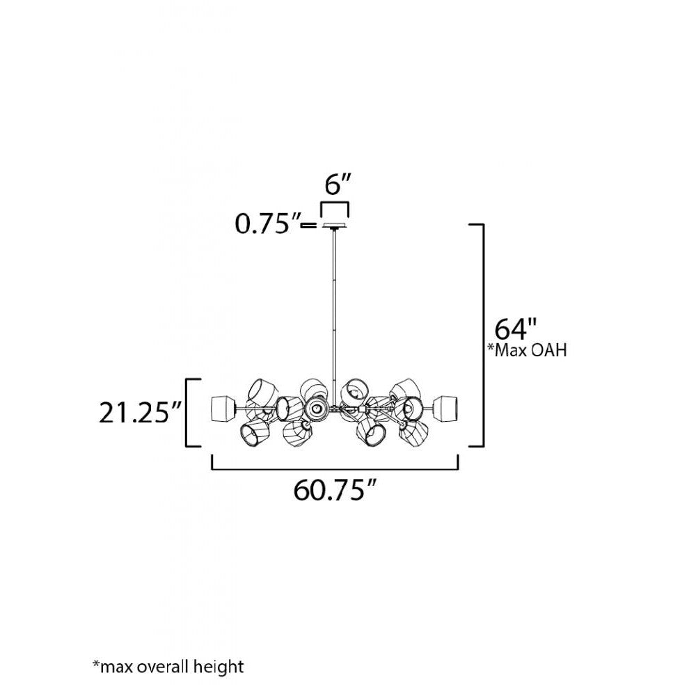 Maxim Lighting AKIMBO 28279DBZAB Pendant - Combination Finishes