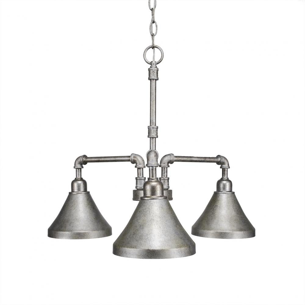 Toltec Company VINTAGE 283-AS-410 Chandelier Transitional - Silver