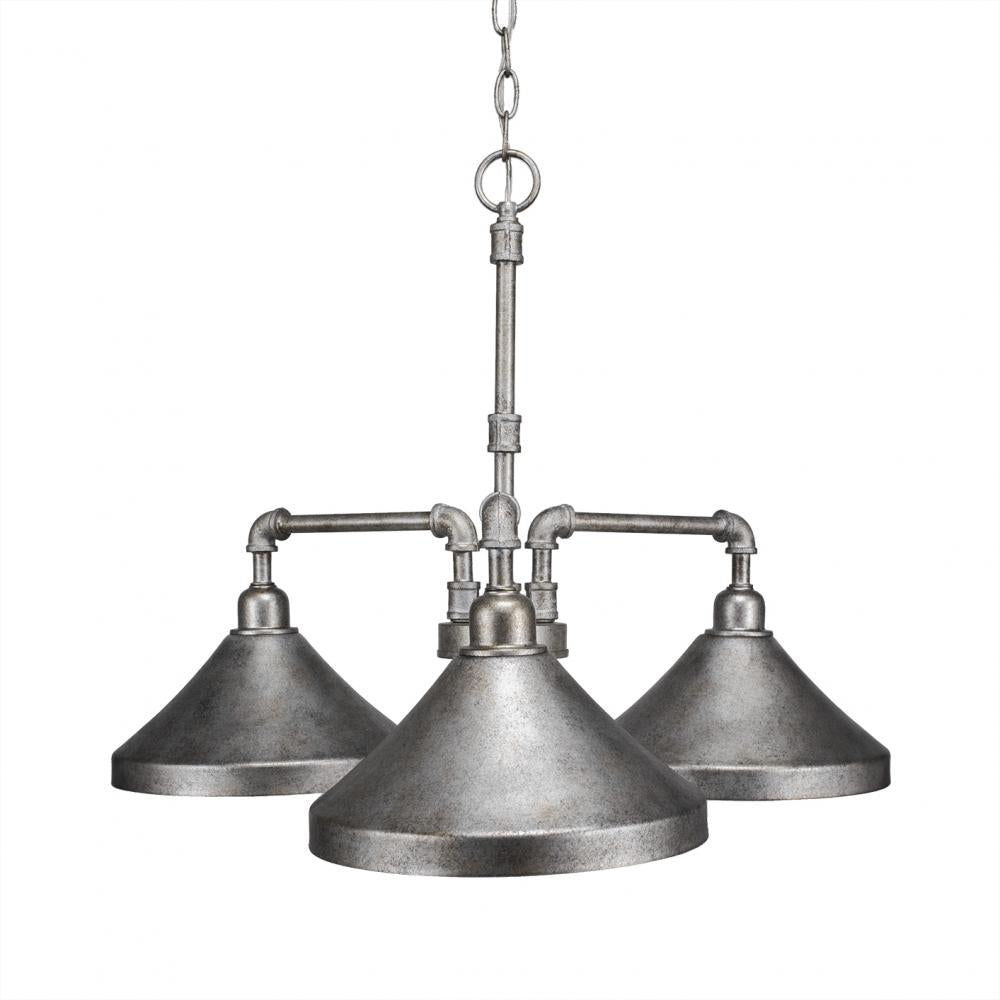 Toltec Company VINTAGE 283-AS-418 Chandelier Transitional - Silver