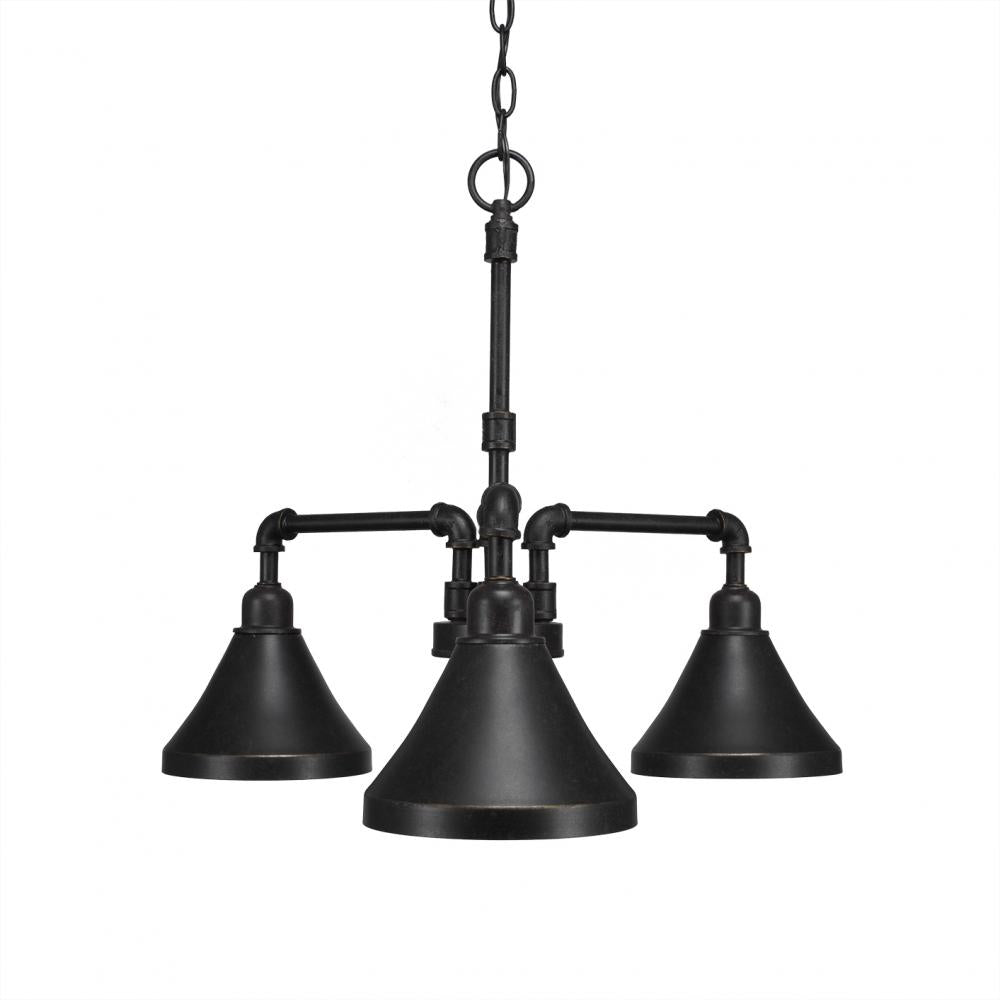 Toltec Company VINTAGE 283-DG-410 Chandelier Transitional - Black