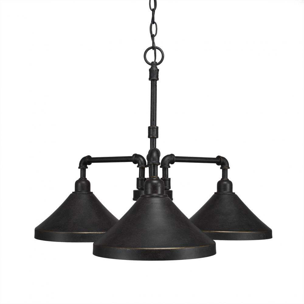 Toltec Company VINTAGE 283-DG-418 Chandelier Transitional - Black