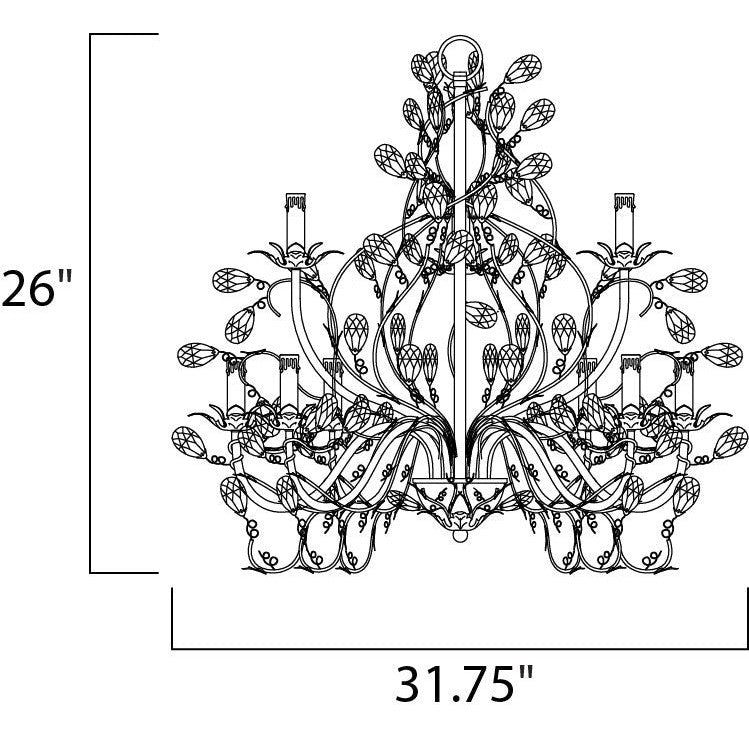 Maxim Lighting ELEGANTE 2852EG Chandelier Contemporary - Gold