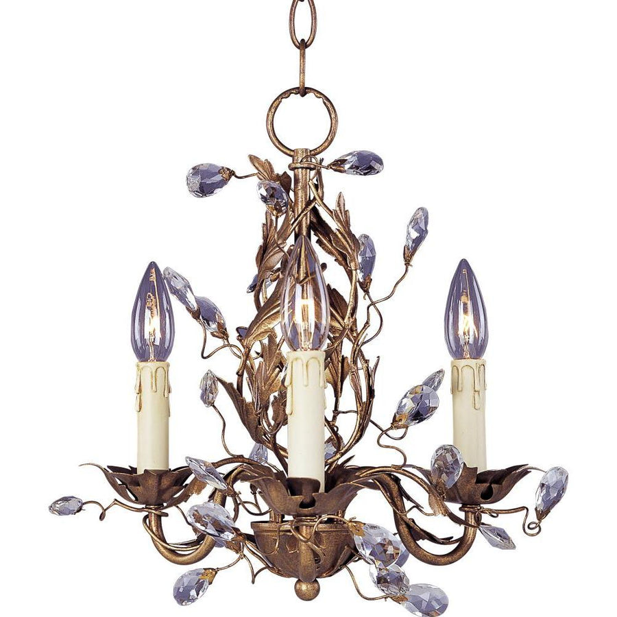 Elegante 14 Inch Mini Chandelier – Etruscan Gold