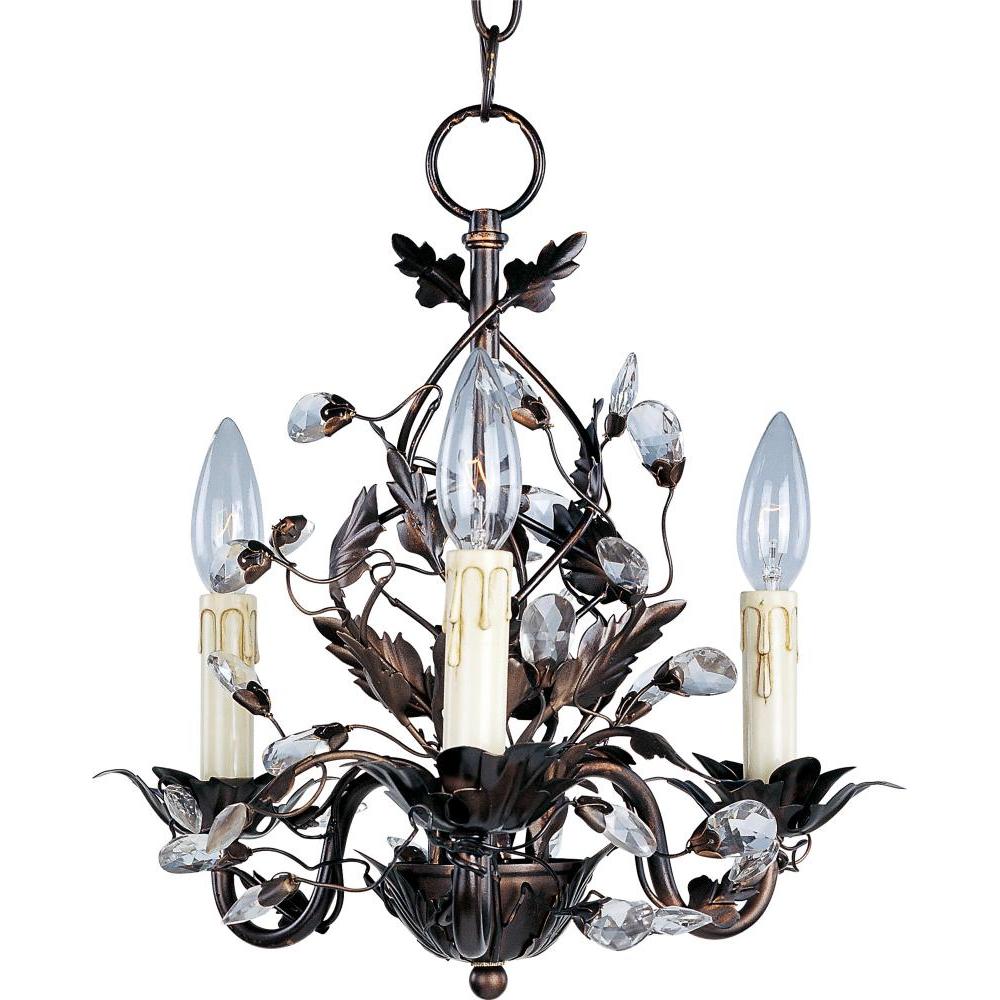 Elegante 14 Inch Mini Chandelier – Oil Rubbed Bronze