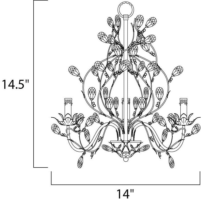 Maxim Lighting ELEGANTE 2855EG Mini Chandelier Contemporary - Gold