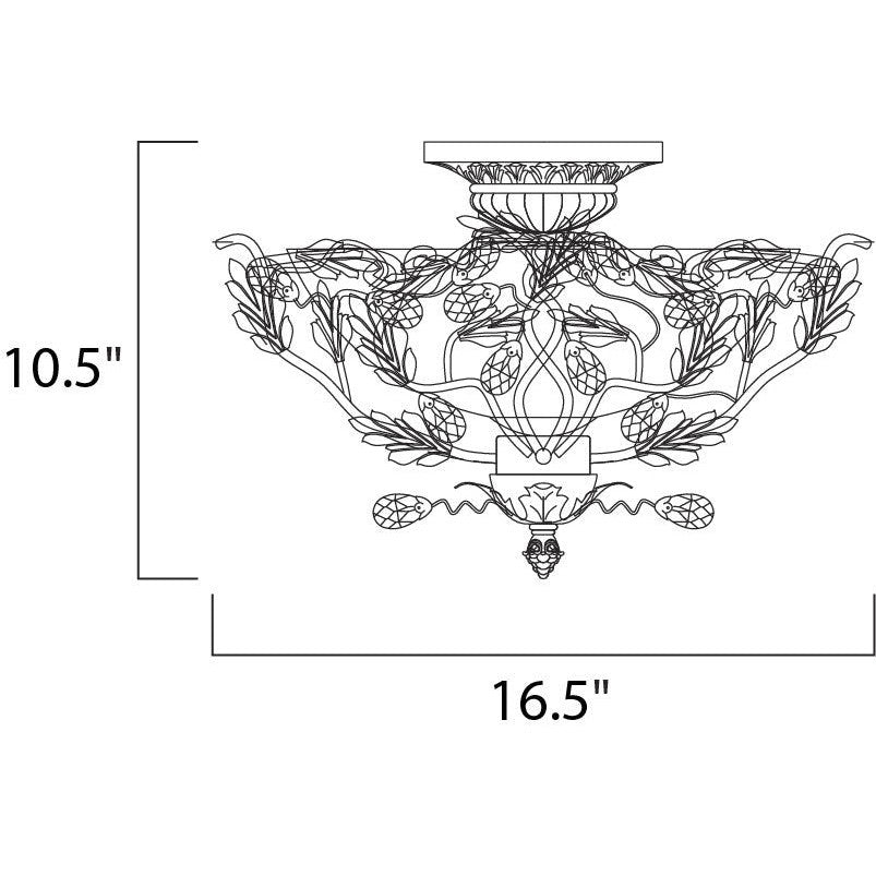 Maxim Lighting ELEGANTE 2859OI Semi Flush Mt Contemporary - Bronze