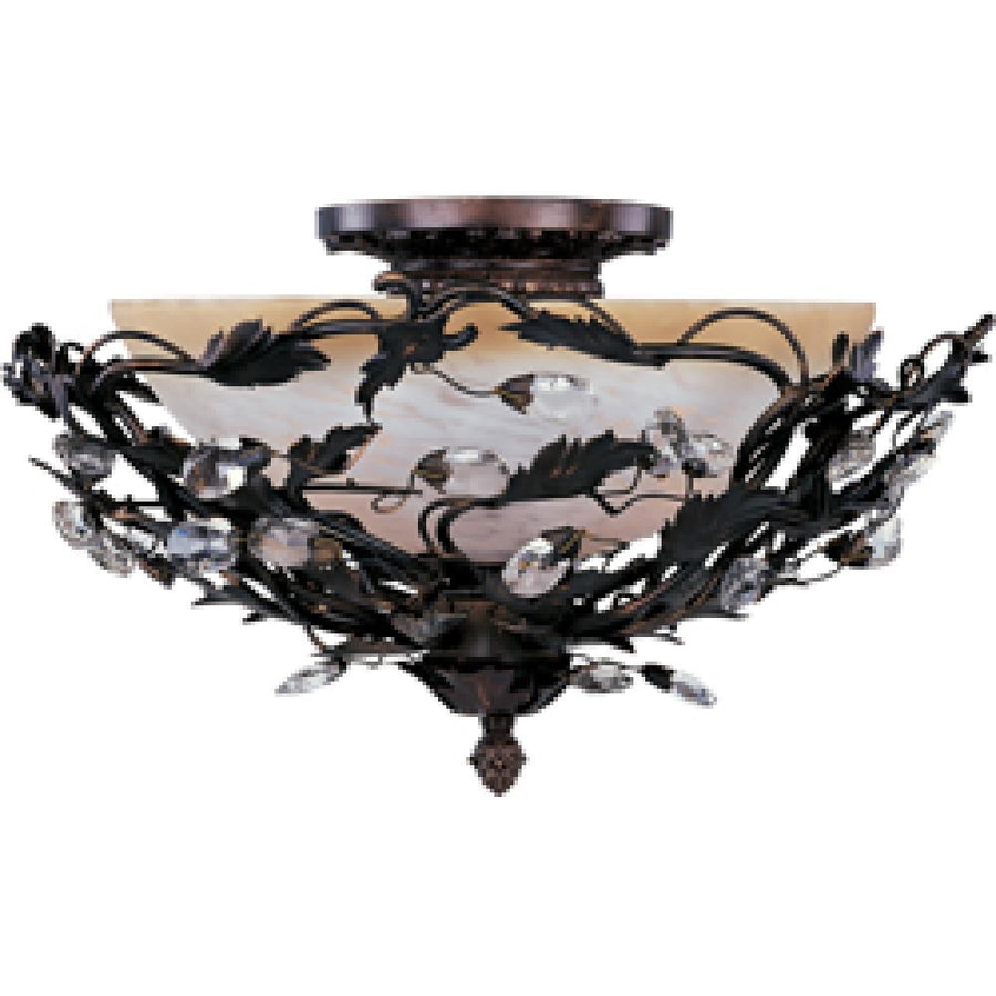 Maxim Lighting 2859OI Elegante 16.5 Inch Semi Flush Mount Light – Oil Rubbed Bronze