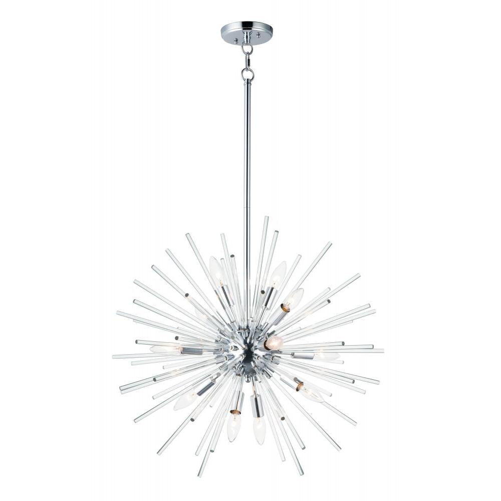 Polaris 23 Inch Semi Flush Mount Light – Polished Chrome