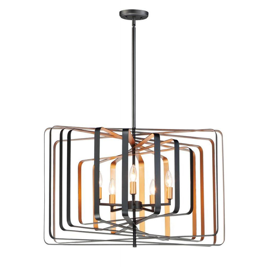 Maxim Lighting 28677BKGLD Modular 30 Inch Pendant System Base – Black / Gold