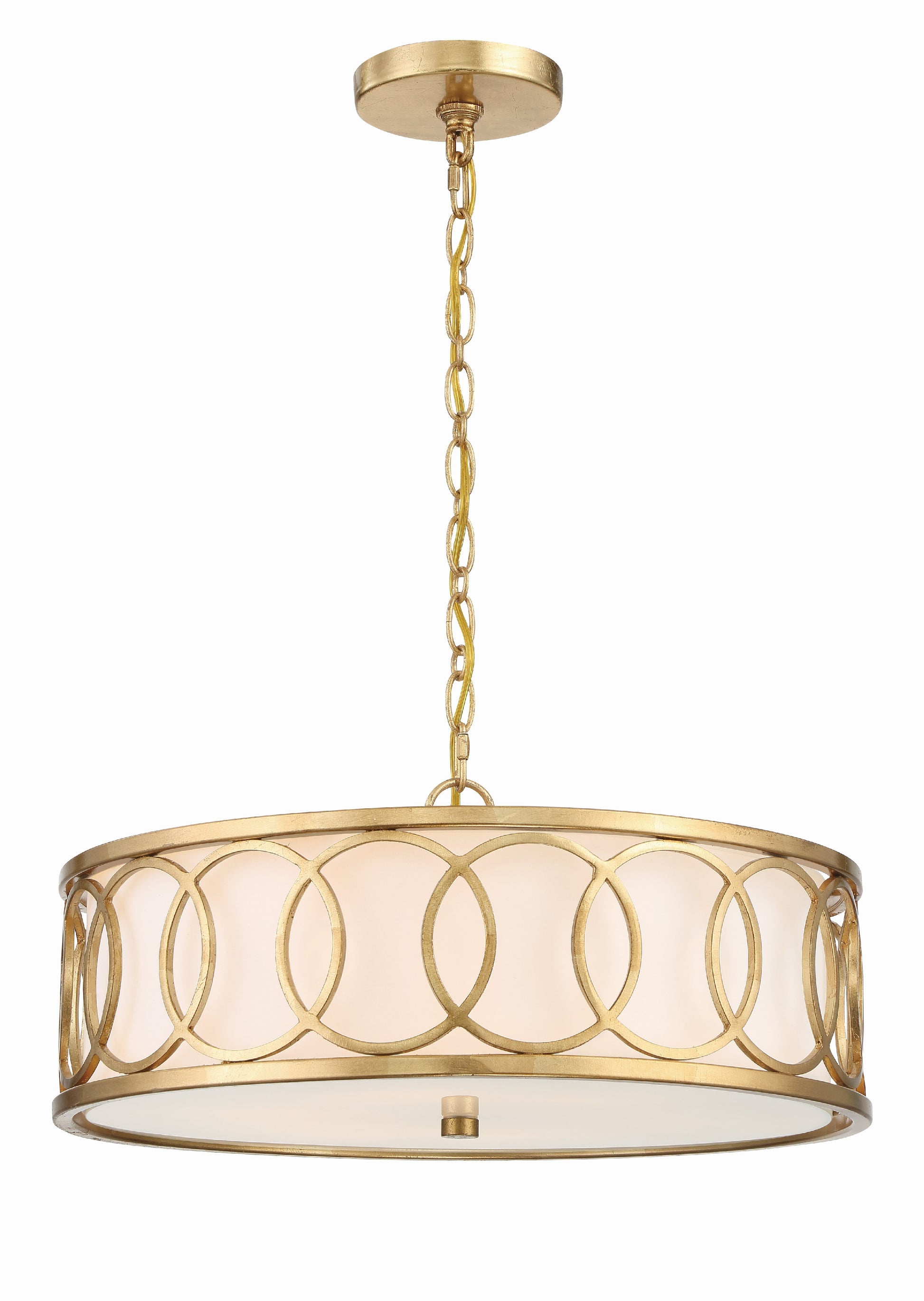 Crystorama Graham 287-GA – 18 Inch – 6 Light – Chandelier – Antique Gold – Dry Rated