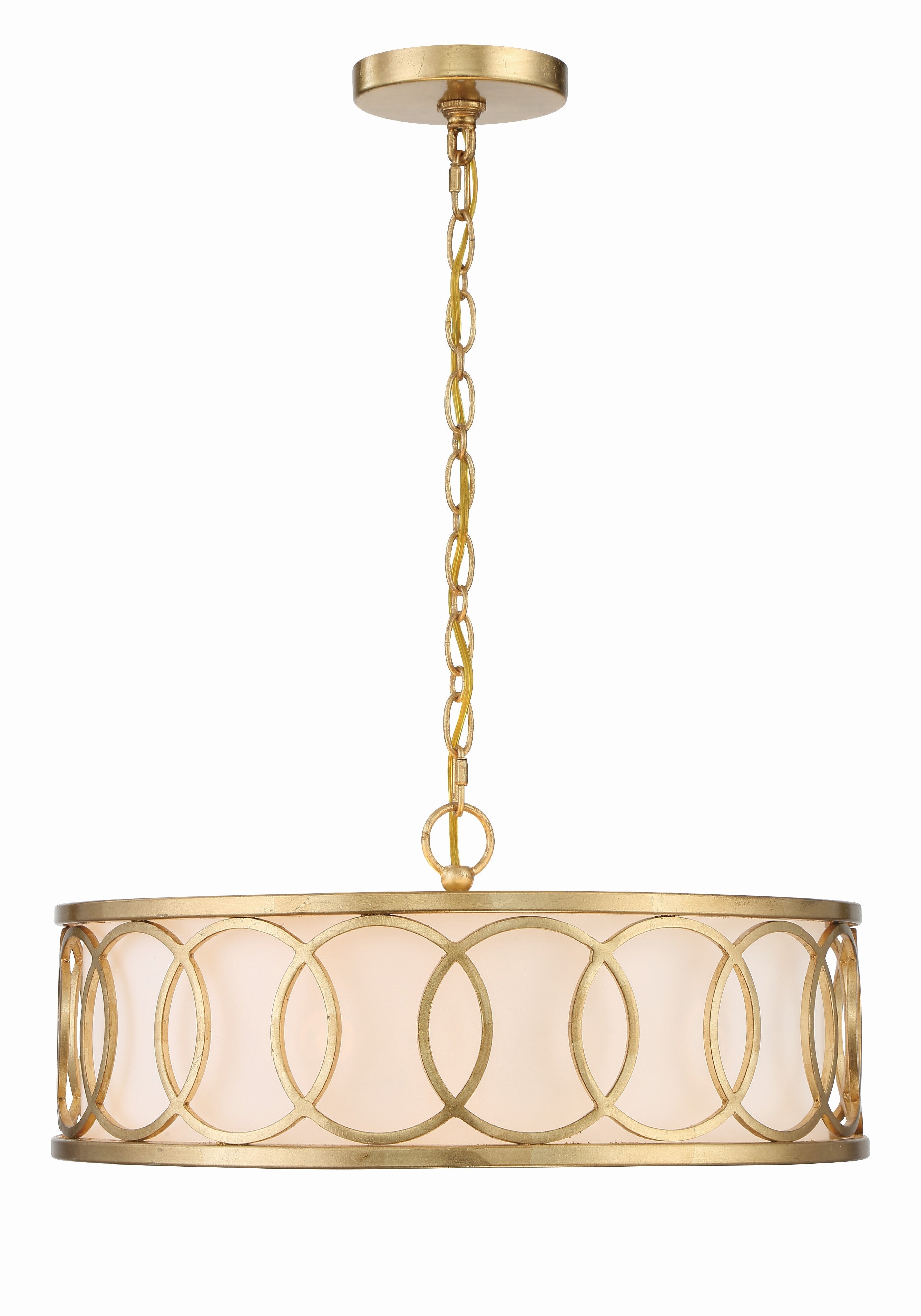 Crystorama Graham 287-GA – 18 Inch – 6 Light – Chandelier – Antique Gold – Dry Rated