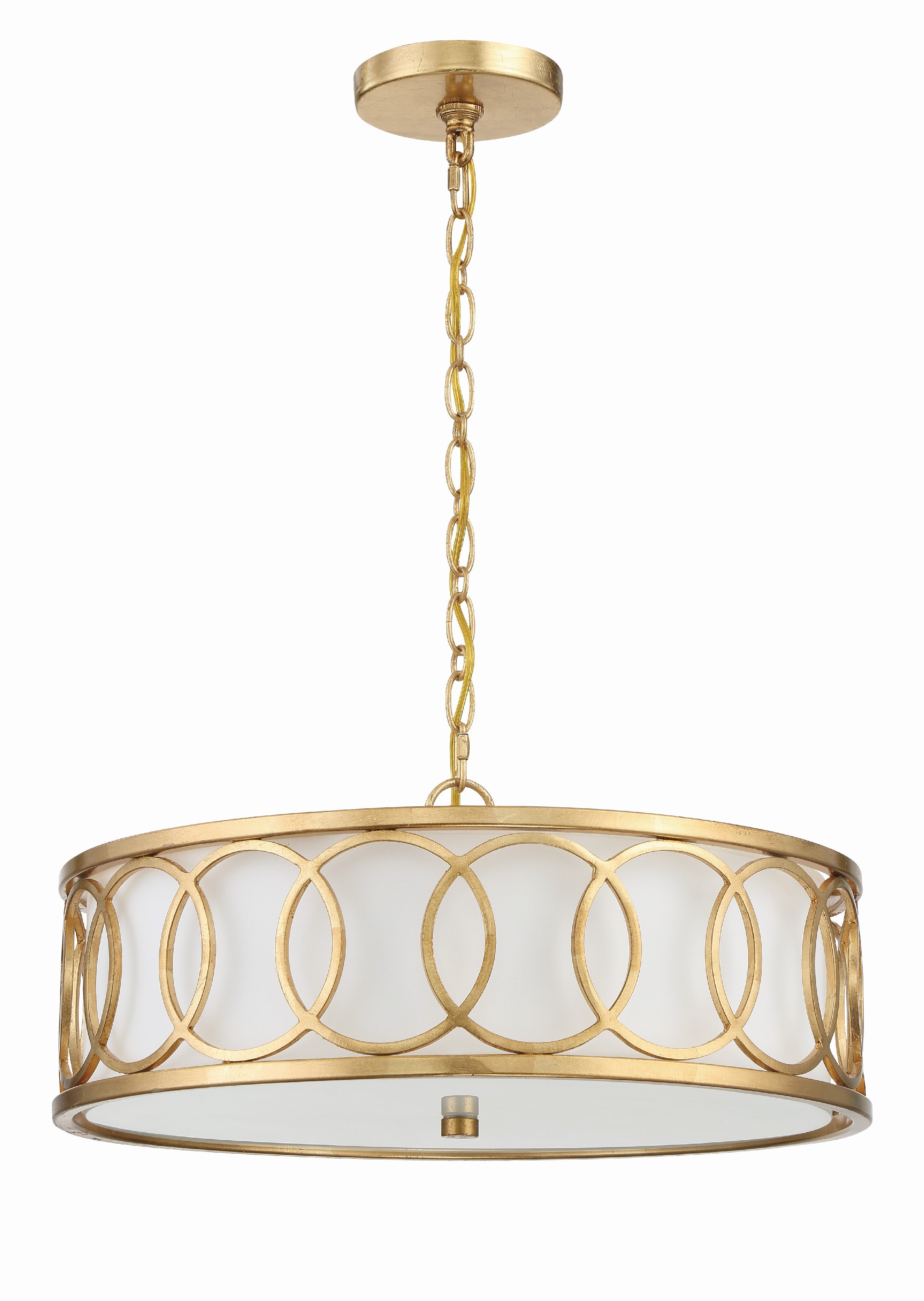 Crystorama Graham 287-GA – 18 Inch – 6 Light – Chandelier – Antique Gold – Dry Rated