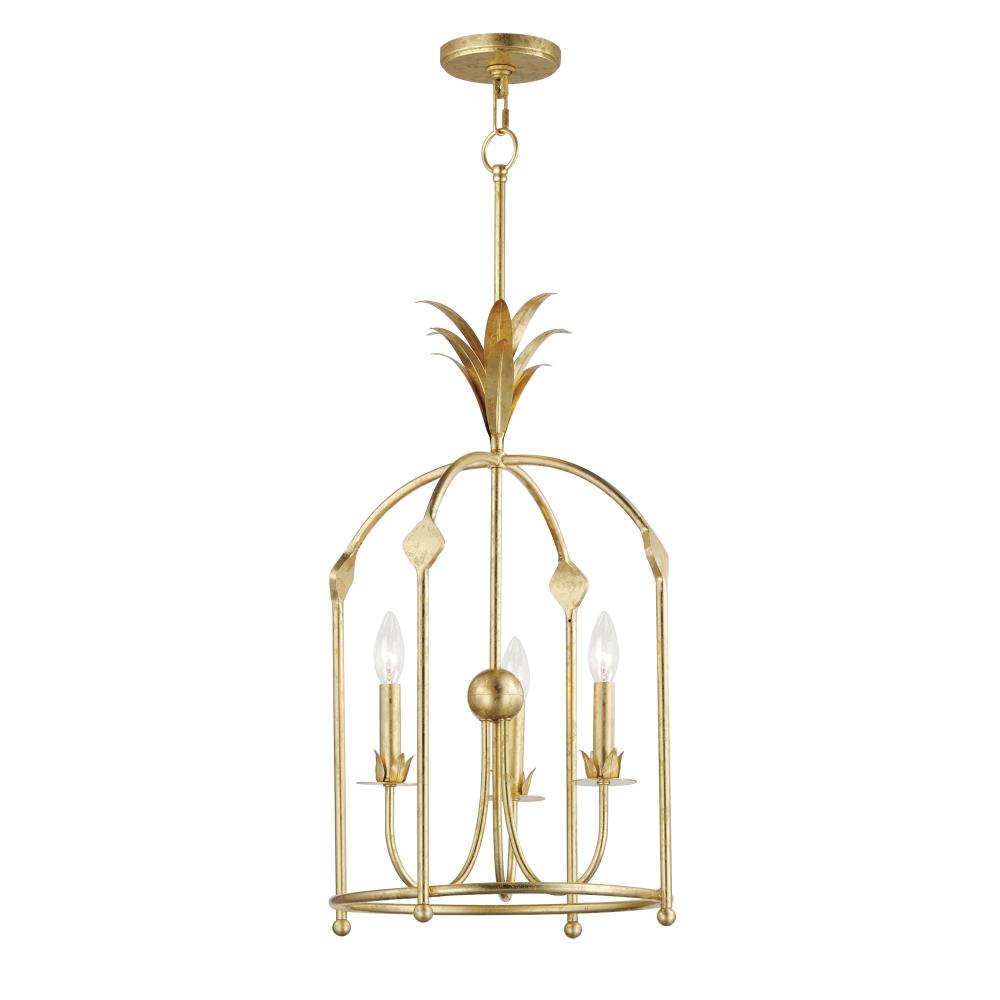 Foyer 15 Inch Chandelier – Gold Leaf