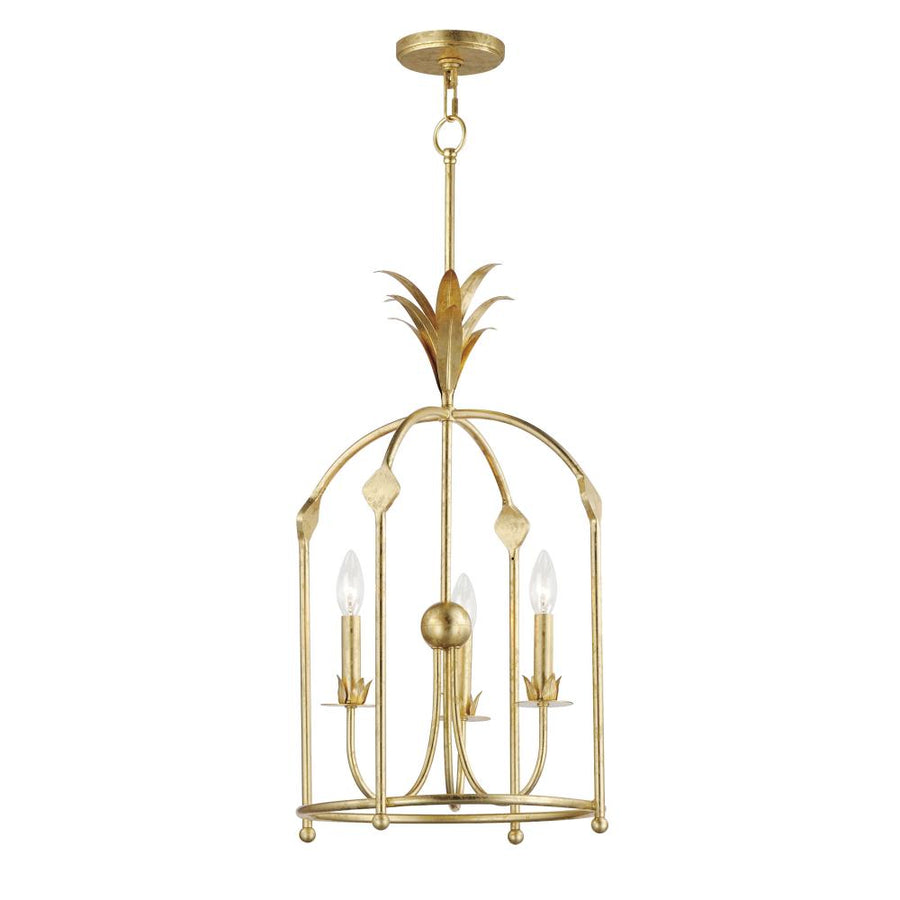 Foyer 15 Inch Chandelier – Gold Leaf