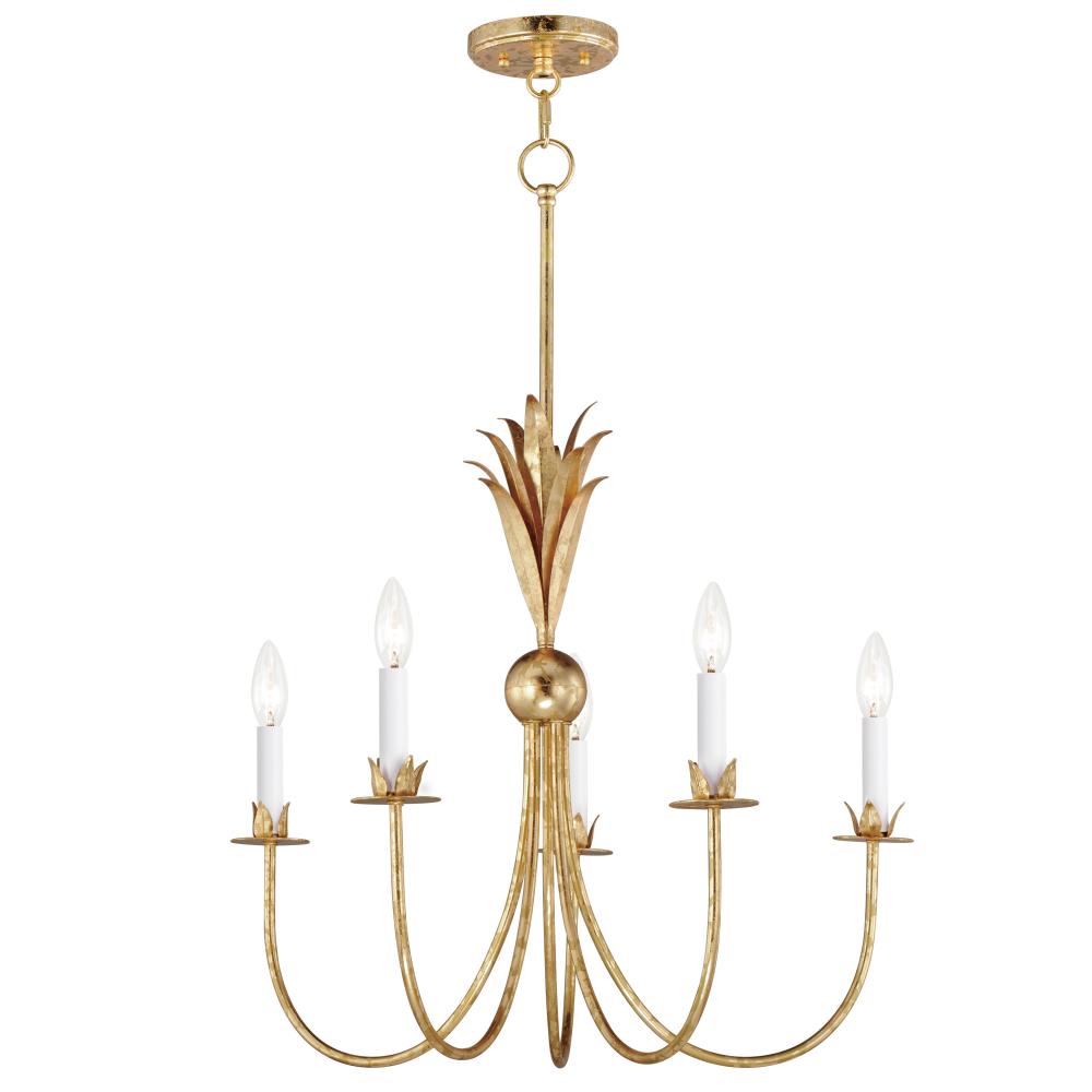 Paloma-Chandelier -  Gold Leaf light