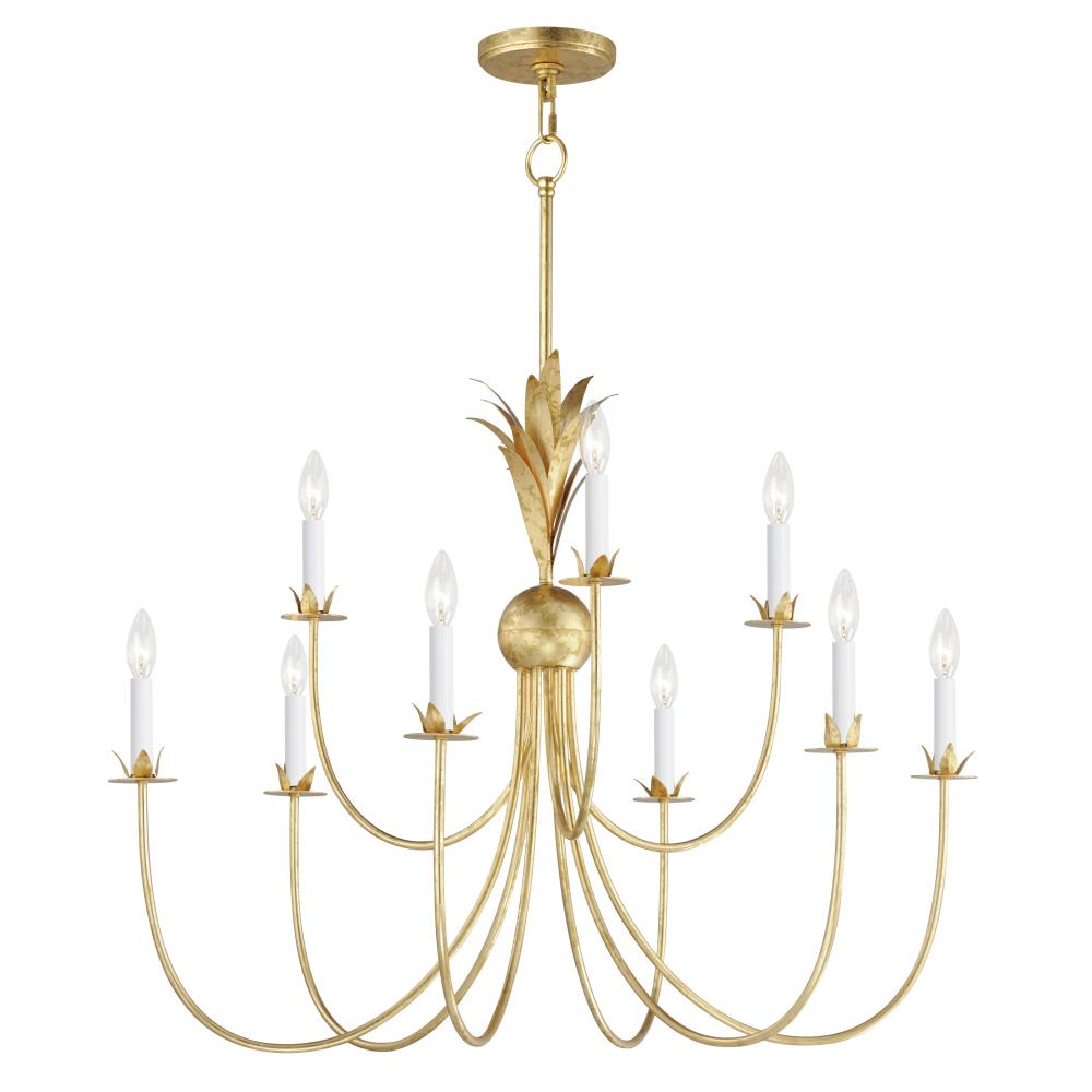 Paloma 36 Inch Chandelier – Gold Leaf