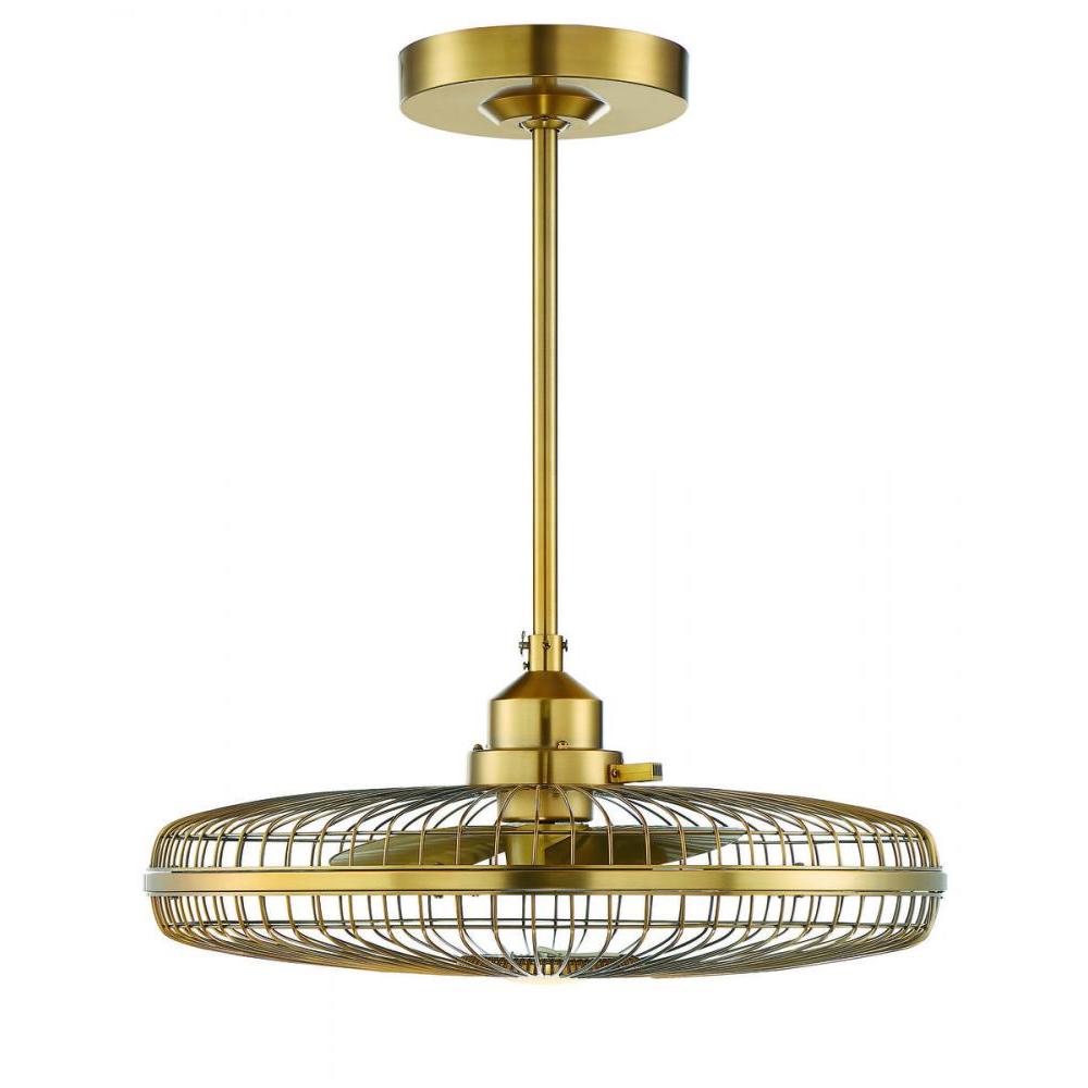 Wetherby LED Fan D'Lier in Warm Brass