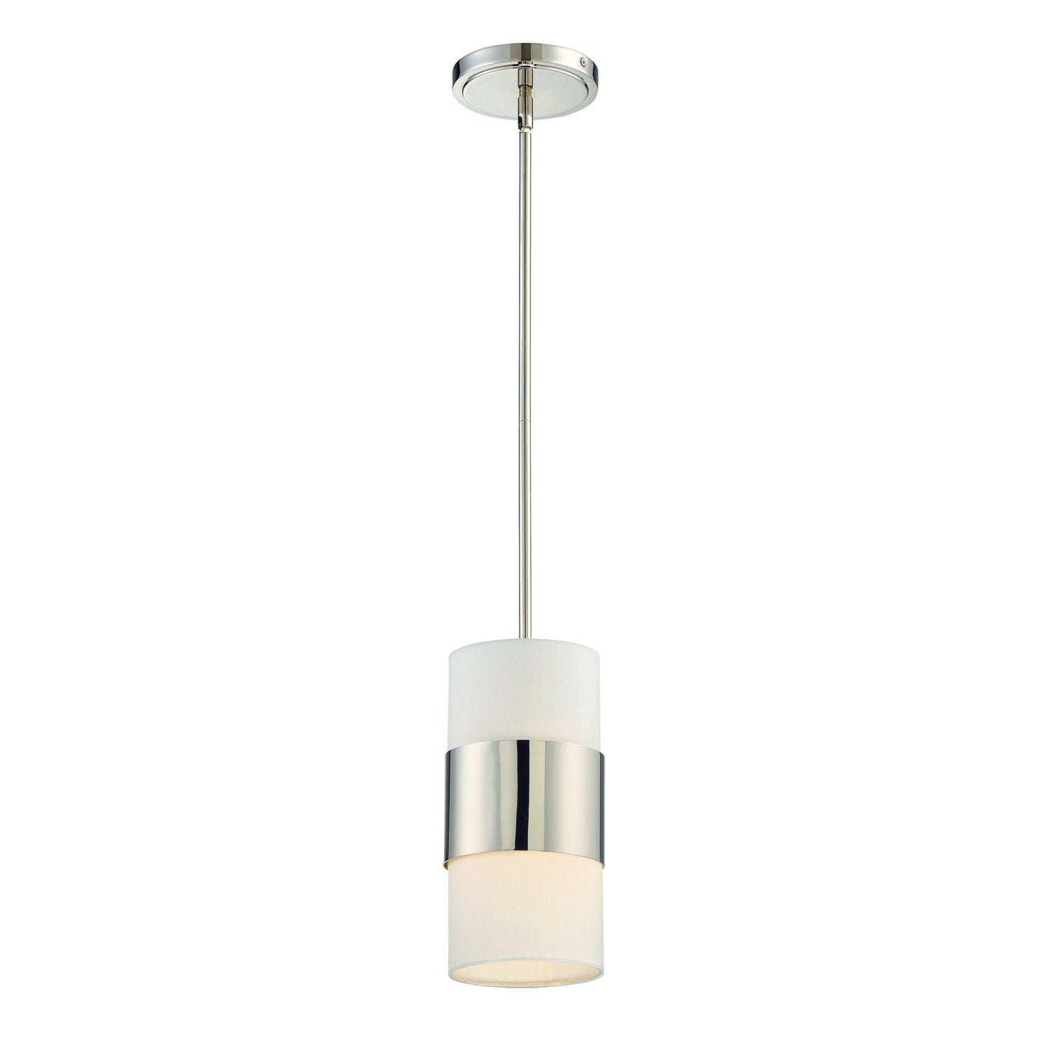 Crystorama Grayson 290-PN – 6 Inch – 1 Light – Pendant Light – Polished Nickel – Dry Rated