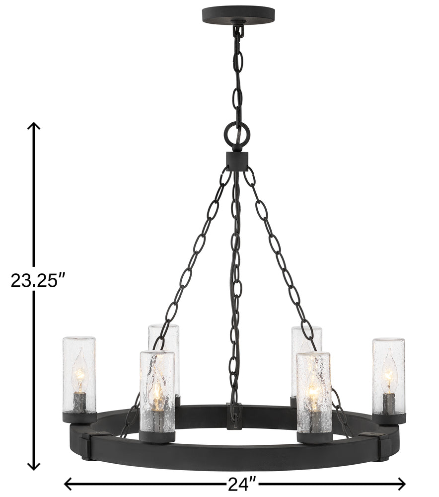 Hinkley Lighting SAWYER 29206BK Pendant Country Rustic - Black