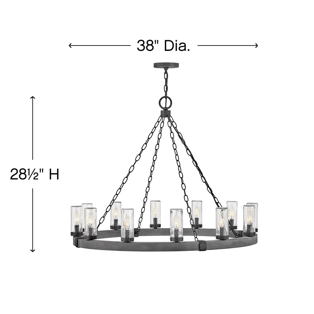 Hinkley Lighting SAWYER 29207DZ Pendant Country Rustic - Aged Zinc