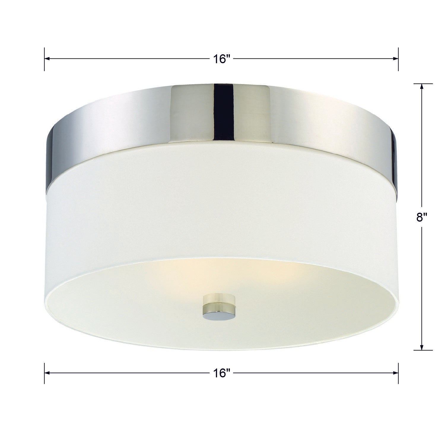 Crystorama Grayson 293-PN – 16 Inch – 3 Light – Semi Flush Mount Light – Polished Nickel – Dry Rated